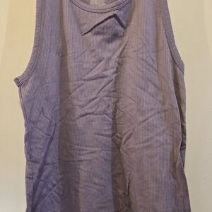 Lavender Ribbed Tank Top - Unbranded